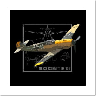 Messerschmitt BF 109 German WW2 Fighter Plane Posters and Art